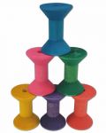 2" Colored Wood Hourglass Spool